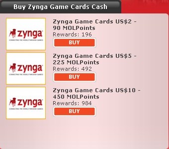 Buy Zynga Game Cards